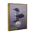 thumbnail image 3 of Stupell Industries Duck Swimming Pond Lily Pads Animals & Insects Painting Gold Floater Framed Art Print Wall Art, 3 of 6