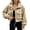 Beige-#q008, variant on Dweltoz Women's Plaid Cropped Bomber Jacket Stand Collar Zip Up Wool Blend Coat Loose Long Sleeve Utility Windbreaker Fall Winter Casual Vintage Gingham Outerwear,Beige S