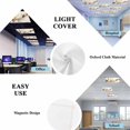 thumbnail image 6 of Ceiling Light Cover for Classroom, White Vintage Magnolia Flowers Magnetic Fluorescent Light Covers Filter for School,Office, 2X4&nbsp; FT, Pack of 2, Rustic Floral Botanical, 6 of 8