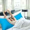 thumbnail image 3 of Unique Bargains 3 Pack 100% Cotton Body Pillow Cases Covers with Zipper Blue 20" x 54", 3 of 8