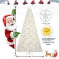 thumbnail image 3 of Árbol de Navidad KTKDE artificial blanco de 6 pies con 1005 puntas de rama, 3 of 9