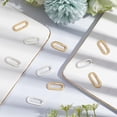 thumbnail image 3 of 10Pcs 2 Colors Spring Gate Rings Sterling Silver 18K Gold Plated 25x11x2.6mm Oval Spring Ring Clasp Connector Necklace Enhancer Clasp for Keychain Jewelry DIY Craft (Gold Silver) Colorful, 3 of 9