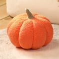 thumbnail image 2 of Stuffed Pumpkin Plush Pillow, 7.8 Inch Soft Throw Cushion with Color Options for Halloween Thanksgiving Home Sofa Bed Decor - 1Pc, 2 of 6