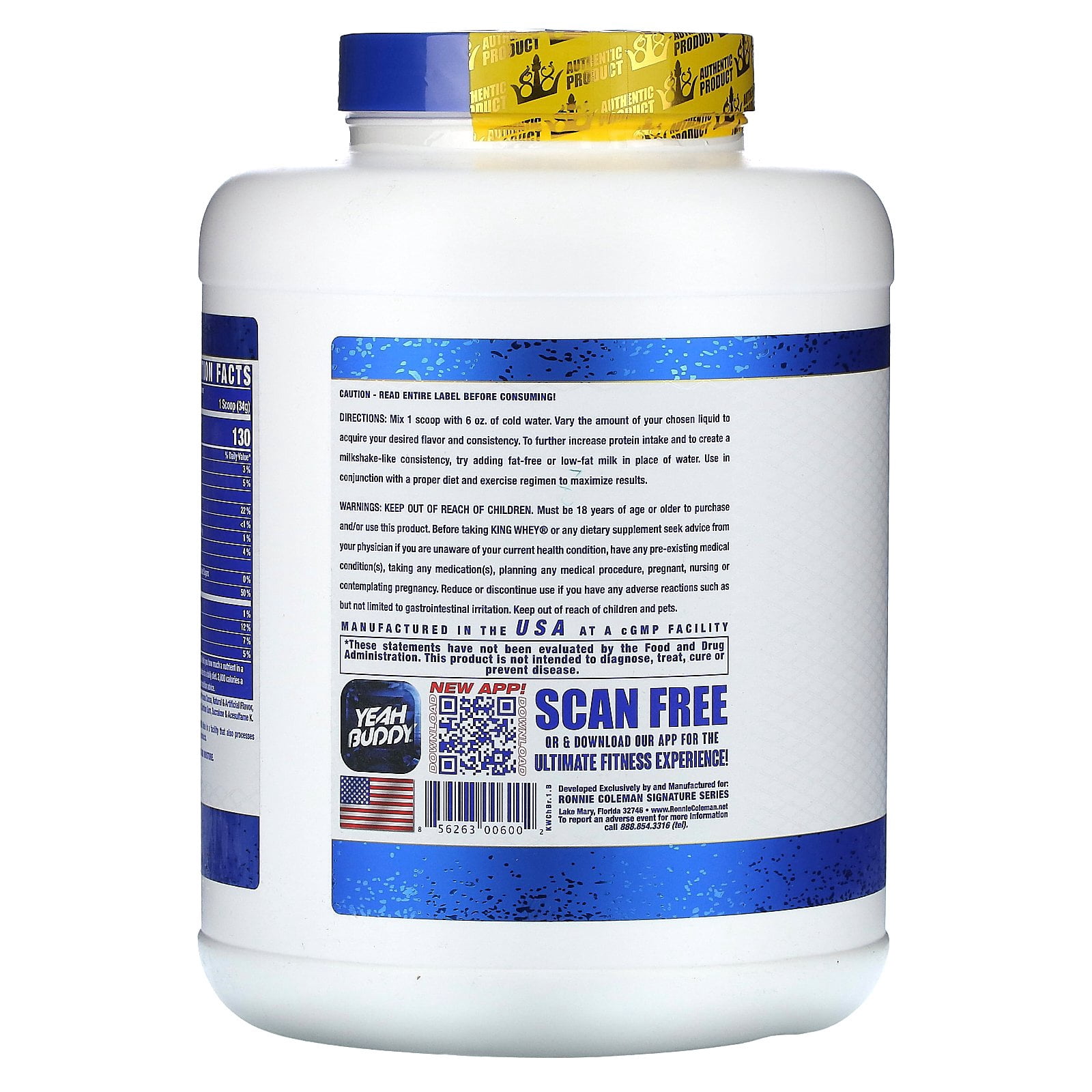 Ronnie Coleman Signature Series King Whey Chocolate Brownie 5 lbs
