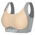 thumbnail image 4 of KHONTS Women's Lush Fitting Powerful Push up Bra Seamless Comfortable Sports Bras Wireless Full Coverage Bralettes Beige S, 4 of 4