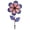 12" Patriotic, variant on In the Breeze 2639 — 12-Inch Rainbow Flower Spinner with Leaves — Colorful Wind Spinner for Your Yard or Garden