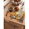 thumbnail image 6 of Thanksgiving Pumpkin Farm Truck Placemats Set of 4,Wipeable Washable Table Mats for Dining Tables,Fall Maple Leaves Orange Gradient Place Mats for Kitchen Event Party Tabletop Decor, 6 of 7
