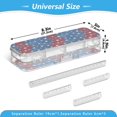 thumbnail image 3 of Plastic Pencil Box Large Capacity Pencil Boxes Clear Boxes with Snap-Tight Lid Stylish Office Supplies Storage Organizer Box Red White and Blue Stars Pattern, 3 of 7