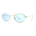 thumbnail image 1 of Hippie Micro Narrow Oval Pop Color Lens Metal Rim Sunglasses Gold Blue, 1 of 4