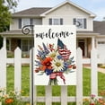 thumbnail image 6 of Yhmxh 4th of July Patriotic Garden Flags 12x18 Double Sided, Small Burlap Independence Day Floral Welcome Garden Flag, Fourth of July Decorations Outdoor Yard Flags for Outside Lawn Porch Decor, 6 of 6