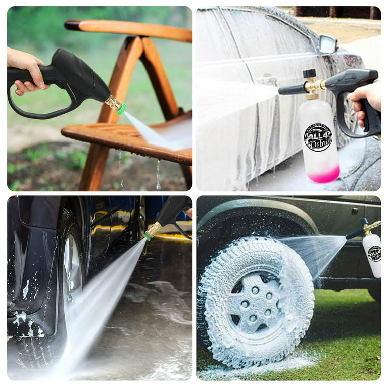 78JRVC7 M MINGLE Foam Cannon for Pressure Washer, Foam Lance Kit for Cars  or SUVs, Pressuer Washer Gun with 5 Nozzle Tips