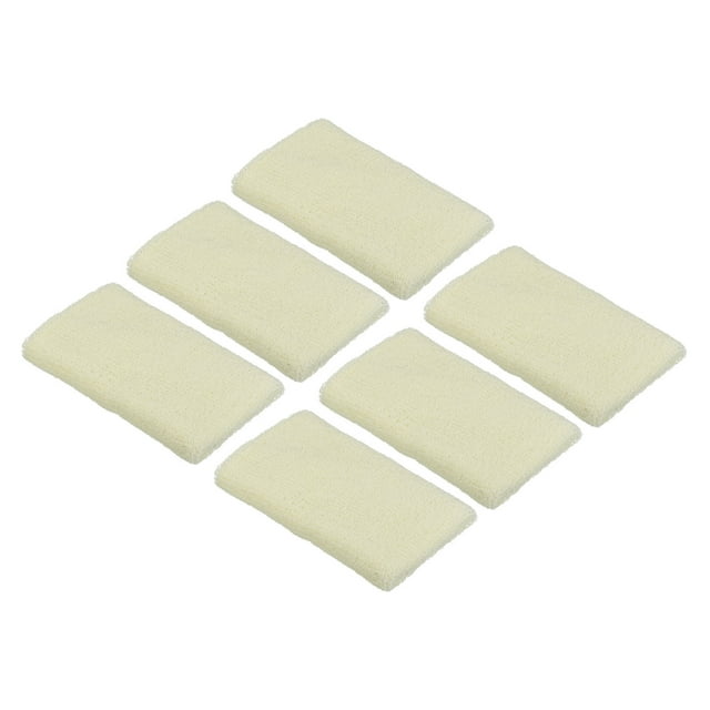 Unique Bargains Bracelets de Sport 8x15 cm en Éponge Absorbante, Bande Anti-Transpiration Athlétique, Beige, Lot de 6