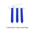 thumbnail image 4 of Eigraketly Partido de fútbol americano cinturón de entrenamiento ajustable PVC deportes Rugby fútbol competición práctica etiqueta cintura correa Ropa Deportiva, Zapatos 4 piezas blanco azul Eigraketly OD029002-10, 4 of 6