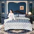thumbnail image 4 of Erosebridal Boho Vibe 7-Piece King Bedding,Gray Horizontal Stripe King Bed in a Bag,Light Gray Reversible, 4 of 7