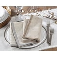 thumbnail image 4 of Fennco Styles Elegant Lily Collection Studded Design Dinner Napkins 20" W x 20" L, Set of 4 - Champagne Rhinestone Dinner Napkins for Dining Table, Banquets, Family Gathering and Special Occasion, 4 of 4