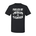 thumbnail image 2 of Fueled by Jesus and Coffee Funny Christian | Mens Inspirational/Christian Graphic T-Shirt, Black, 5XL, 2 of 3