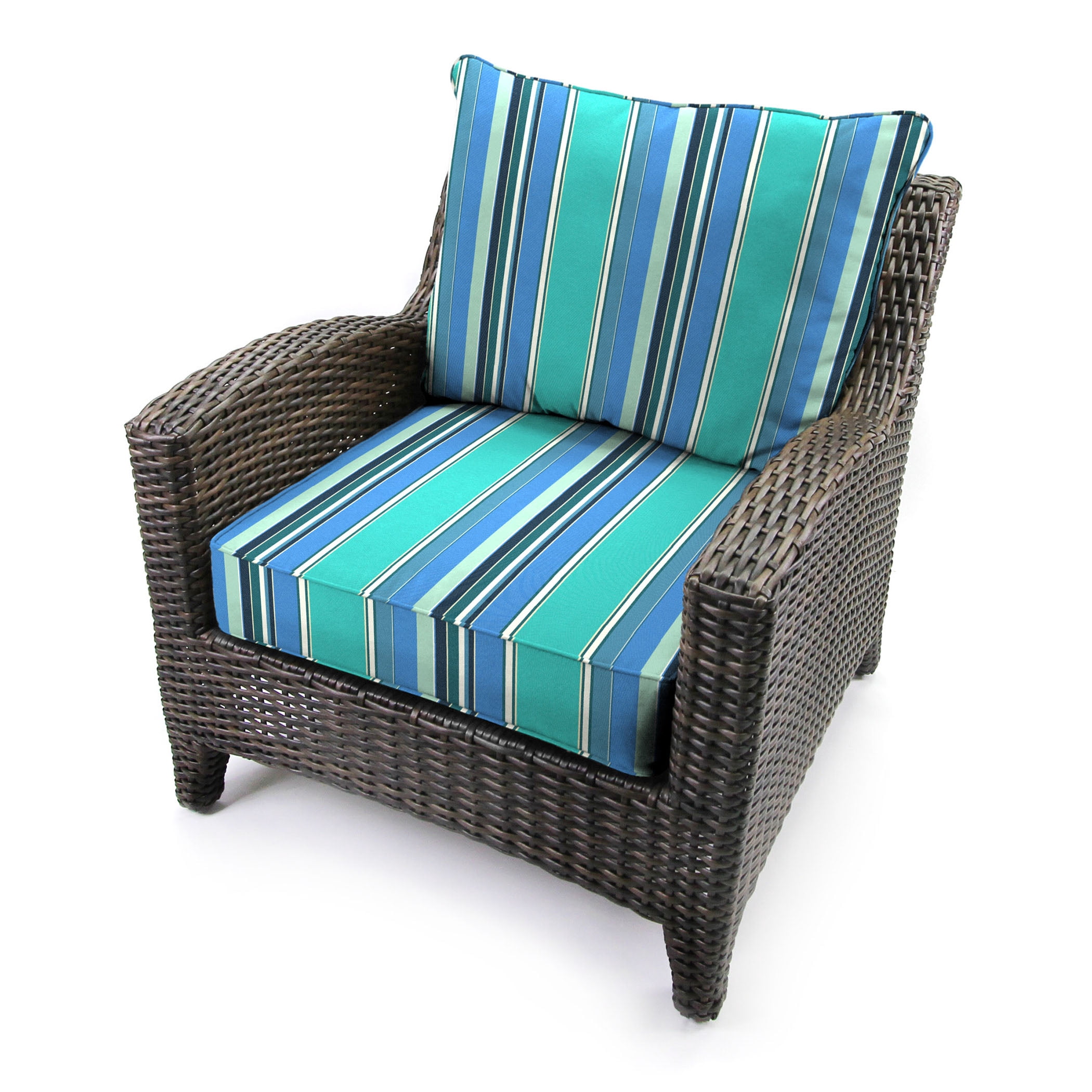 45" x 24" Rectangular Outdoor Deep Seat Chair Cushion Set with Welt