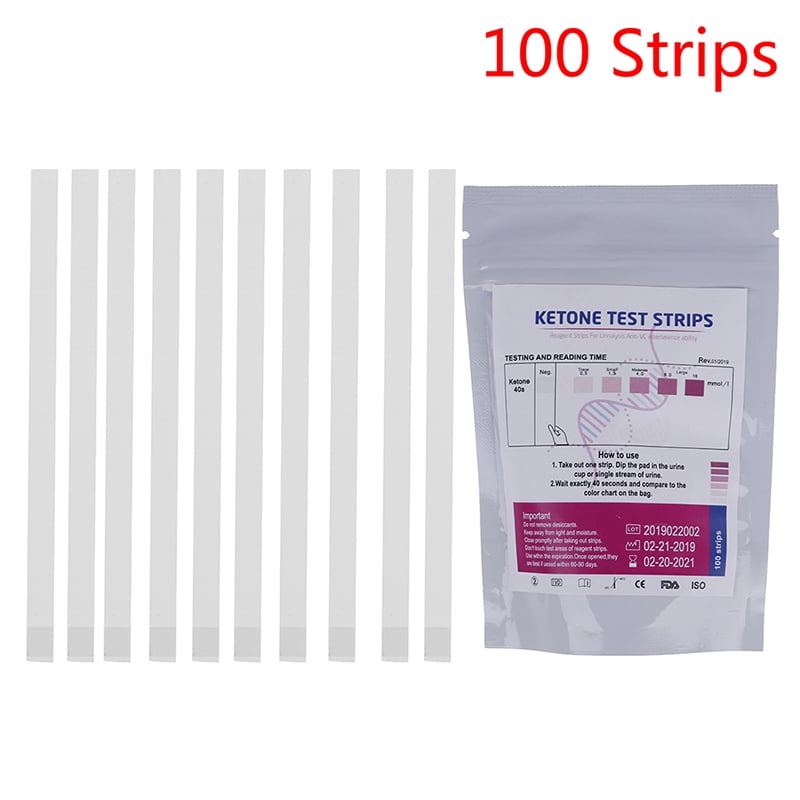 100pcs/set Ketone Strips PH Meter Home Ketosis Urine Test Dipstick Test PaperLTA 