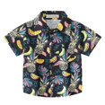 thumbnail image 4 of Birdeem Blouse & Chemise à Manches Courtes Col Rabattu pour Enfants T-Shirt Graphique à Manches Courtes Col à Revers pour Garçon de 6 Mois-6 Ans, 4 of 11