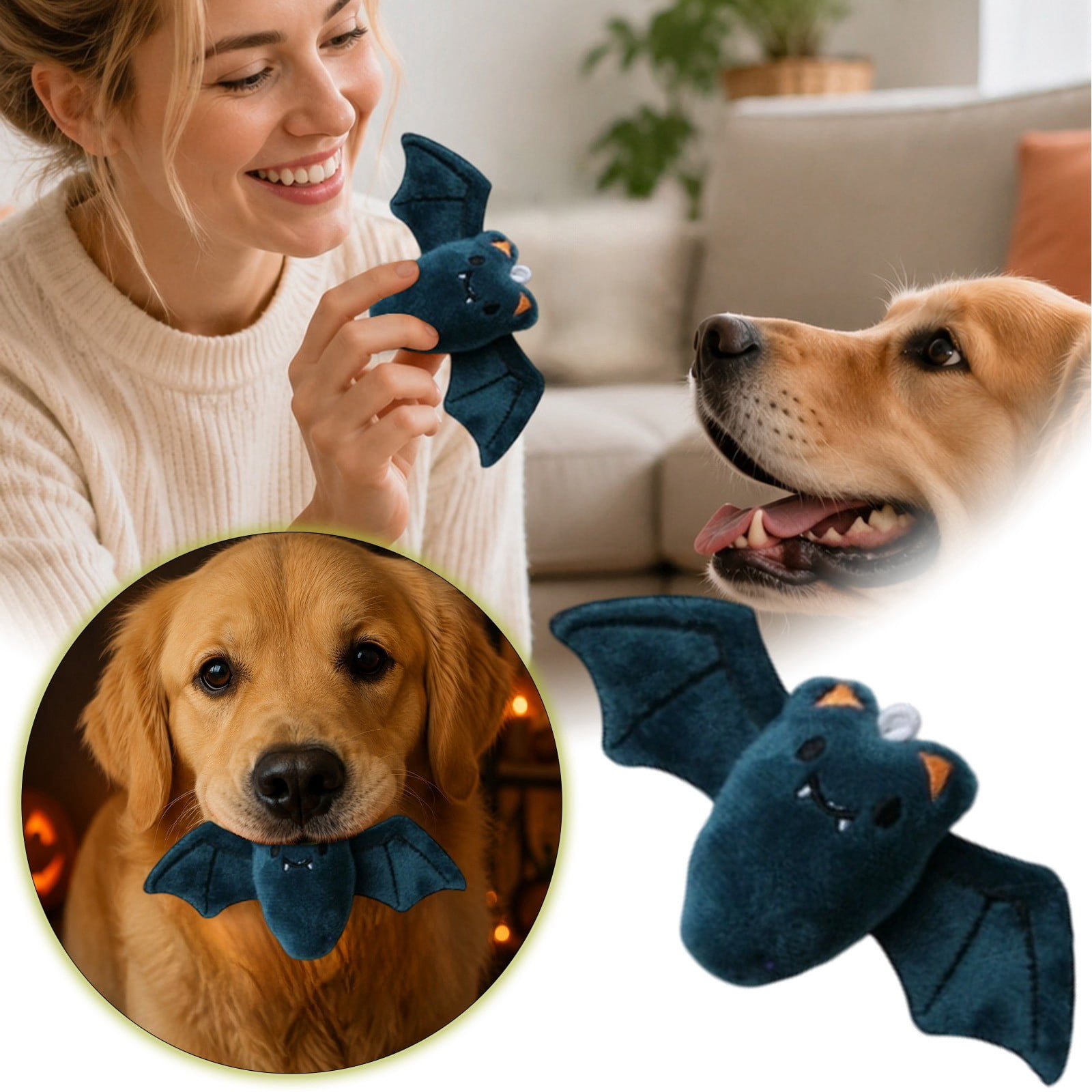 Pet Craft Supply Hide&Seek Plush Dog Toys Crinkle Squeaky