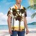 thumbnail image 5 of Sunshine Island Hawaiian Shirts For Men, Summer Short-Sleeve Relaxed-Fit Button-Down Shirts 3x-Large, 5 of 9
