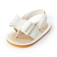 thumbnail image 4 of Ohufall Baby Sandals Baby Boys Girls Bow Sandals Soft Non-Slip Rubber Sole Summer Flat Walking Shoes Clearance, 4 of 8