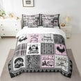 thumbnail image 2 of Erosebridal 7 Piece Rv Camper Twin Comforter Set,Happy Camping Bedding Set for Bunk Travel Trailers,Pink Buffalo Plaid Patchwork Bed Set with Sheets,Woodland Rustic Cabin Bed in a Bag, 2 of 5