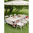 thumbnail image 4 of Outdoor Tablecloth with Umbrella Hole for Patio/Picnic/Party/Camping, 4th of July Waterproof Table Cloth Rectangle Table Cover Washable, Independence Day Star Rustic American (52"x 70"), 4 of 9