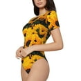 thumbnail image 2 of Naloa Flower Bush Sunflower Women's Short-Sleeved Onesie, One-Piece Swimsuit for Parties, dates, clubs - X-Large, 2 of 9