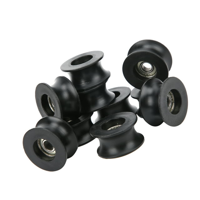 Bearing Wheel, 10Pcs U Groove Guide Pulley Low Vibration Steel Material Roller Wheel Roller Bearing For Machine Tools