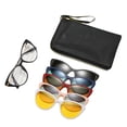 thumbnail image 1 of Guardoinrt PC Durabilité Magnétique à Clip Lunettes à Clip pour Lunettes de Soleil pour Hommes Femmes Lunettes Hommes Rondes à Clip Lunettes Polarisées, 1 of 6