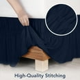 thumbnail image 3 of Falda de cama Utopia, ropa de cama completa de microfibra, 16 cm, color azul marino, 3 of 6
