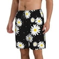thumbnail image 2 of Kdxio Daisies Flowers Pattern Mens Casual Shorts - Drawstring Summer Beach Sports Shorts for Men, 2 of 9