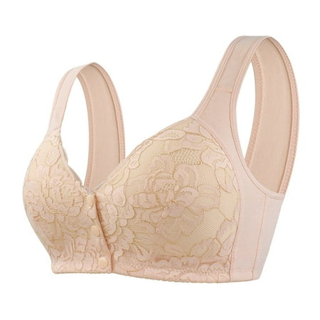 snowsong Nursing Bras New 2024 Women s Comfortable Breathable Solid Plus Size Nursing Wireless Body Sculpting Lace Bra Bras for Women Push up Bras Womens Clothing (Promotion) Beige 3XL