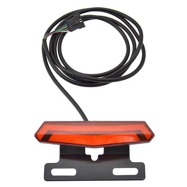 Luz LED de advertencia de freno, luz trasera funcional de giro para bicicleta eléctrica de alto brillo, ahorro de energía para bicicleta eléctrica de 36V y 48V