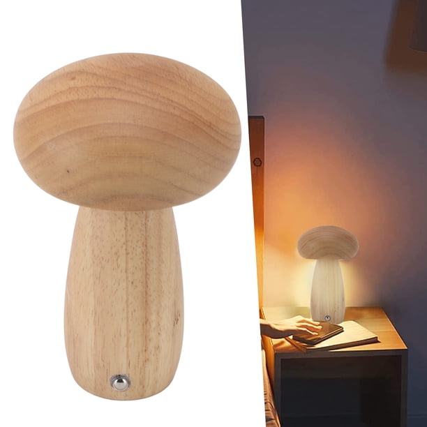 Lámpara De Seta De Abedul Con USB Recargable, Luz De Noche Regulable Con Control Táctil Para Decoración Del Hogar