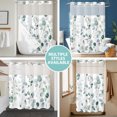thumbnail image 5 of No Hook Shower Curtain with Snap in Liner,Watercolor Eucalyptus Leaf Waterproof Bath Curtain with See Through Top Window,Rustic Sage Green Plant Shower Curtains for Bathroom Decor,36x72in, 5 of 9