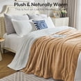 thumbnail image 5 of ROSEKIND Ultra Soft Cozy Faux Fur Throw Blanket, Fuzzy Plush Thick Bubble Blanket| Brown|60x80inch, 5 of 6
