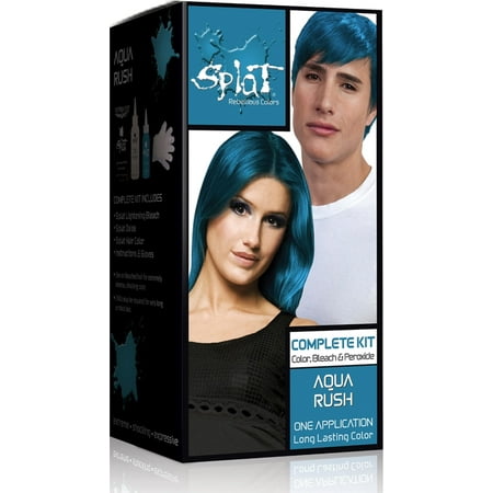 Splat 30 Wash Semi Permanent Hair Dye Kit Aqua Rush