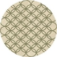 thumbnail image 1 of Ahgly Company Indoor Round Patterned Vanilla Gold Area Rugs, 5' Round, 1 of 6