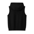 thumbnail image 4 of USNSM Men's Workout Hooded Tank Tops Sleeveless Zipper Drawstring Pocket Gym Hoodies Bodybuilding Cut Off T-Shirts Black XL, 4 of 6