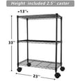 thumbnail image 2 of Simple Deluxe Heavy Duty 3-Shelf Shelving, Adjustable Storage Units, Black, 2 of 5