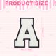 thumbnail image 2 of Parches de letras de chenille de 4", parches de iniciales de chenille blanca A-Z (letra A), 2 of 6