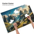 thumbnail image 3 of Sikiie Valley River Dinosaur Puzzle, Jigsaw Puzzles, Jigsaw Puzzles 1000 Pieces, Custom Jigsaw Puzzle for Adults (29.5×19.7in, Horizontal), 3 of 9