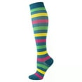 thumbnail image 1 of Chaussettes de Compression en Nylon à Rayures pour Hommes et Femmes, Mode Décontractée, Évacuant l'Humidité, 1 of 2