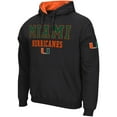 thumbnail image 2 of Men's Colosseum Black Miami Hurricanes Sunrise Pullover Hoodie, 2 of 3