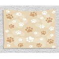 thumbnail image 1 of Earth Tones Tapestry, Baby Dog Paws Print Animal Companion Puppy Pet Friendly Print, Wall Hanging for Bedroom Living Room Dorm Decor, 60W X 40L Inches, Beige Pale Caramel White, by Ambesonne, 1 of 2