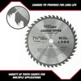 thumbnail image 4 of Hyper Tough 3-Pack 7-1/4-inch Circular Saw Blades Set, 4 of 10