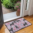 thumbnail image 2 of French Bulldog and Flower Door Rugs,Washable Non Slip Door Mats Indoor,Decorative Door Mats,Entry Mat Indoor for Entrance,Bedroom,Kitchen,Bathroom,30"x17", 2 of 6