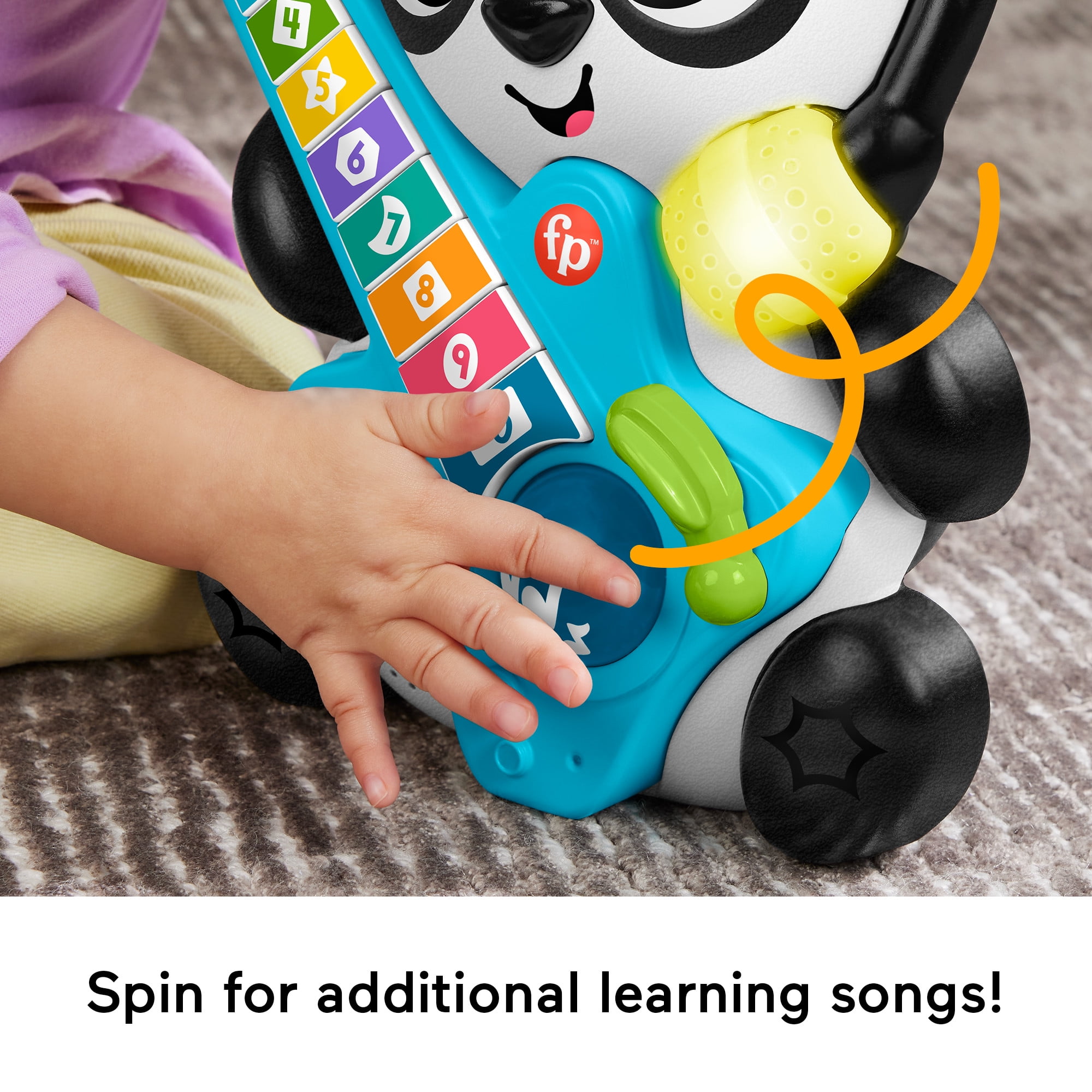 Fisher-Price Link Squad Jam & Count Panda Baby Learning Toy with Music & Lights, 9+ Months